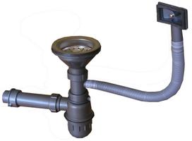 Nerūdijančio plieno plautuvė 864 dešinė uždedama su sifonu 0.6mm 800x600x170x0.6