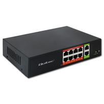 Qoltec SWITCH Network switch Fast Ethernet PoE | 8x RJ45 | 2x RJ45 Uplink | 120W | 10/100Mb/s