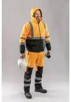 TRAUN softshell įspėjamosios kelnės oranžinės 2XL