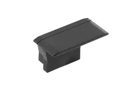 GLAX Mini LED profilio dangtelis su flanšu aukštas juodas (10 vnt. lizdinėje plokštelėje)