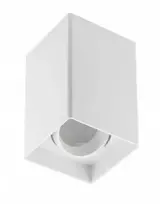 Lubinis šviestuvas RESTO, PC, 80x80x125 mm, IP20, maks. 20 W, kvadratinis, baltas
