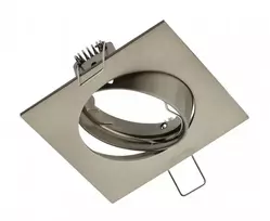 PORTO-K lubinis taškinis šviestuvas, IP20, kvadratinis, inox, reguliuojamo kampo, TYPE DT1