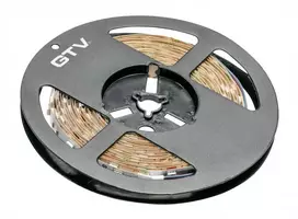 RGB blykstės juosta, 150 LED, 36 W, be gelio, 10 mm, ritinys 5 m, 12 V
