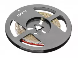 Blykstės juosta CCT 2835, 600 LED 30W, be gelio 8mm, ritinys 5m, 12V. laidai 15cm su vyriš