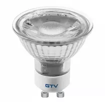 LED lemputė 5W, GU10, SMD 2835, neutraliai balta, AC220-240V, stiklinė, spindulio kampas 3