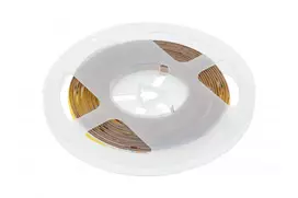 LED juosta COB 24V, 1600LED, 8mm, 8W/m, be gelio, šaltai balta, 2x mini stiprintuvo laidas