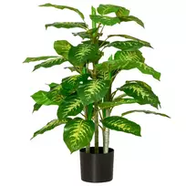 Dirbtinis augalas, plastikinis augalas, cementinis vazonas, tinka vidaus ir lauko erdvėms, 95 cm, žalias