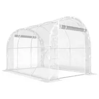 Polytunnel šiltnamis, įeinamas šiltnamis su cinkuoto plieno rėmu ir UV atsparia PE danga, skaidrus