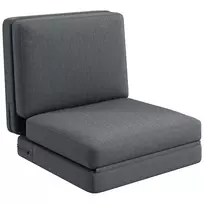 Grindų sofa "3-in-1" Išskleidžiama sofa-lova iki 240 kg, tamsiai pilka