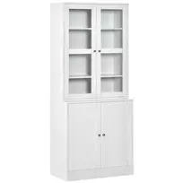 Aukšta spintelė, Vitrina su stiklinėmis durelėmis 76x40x178,5 cm