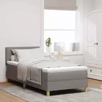 Kiemas lova su pagalve Tortora 90 x 190 cm audinys