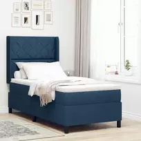 Kiemas lova su pagalve su galvūgalio Mėlyna 200 x 90 cm audinys