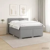 Lova su čiužiniu ir LED apšvietimu Šviesiai pilka 140 x 200 cm