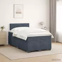 Lova su čiužiniu ir LED apšvietimu Tamsiai pilka 120 x 200 cm