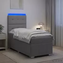 LED lovos čiužinys su LED apšvietimu Šviesiai pilka Audinys