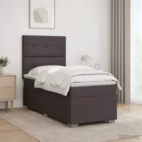 LED lovos čiužinys su LED apšvietimu Tamsiai rudas 100 x 200 cm
