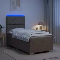 LED lovos čiužinys su LED apšvietimu Taupe 100 x 200 cm Audinys