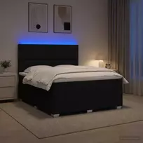 LED lovos čiužinys su LED apšvietimu Juoda 140 x 200 cm Audinys