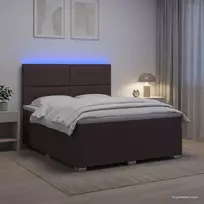LED lovos čiužinys su LED apšvietimu Tamsiai rudas 180 x 200 cm