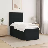 LED lovos čiužinys su LED apšvietimu Juoda 100 x 200 cm Audinys