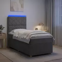 LED lovos čiužinys su LED apšvietimu Tamsiai pilka 100 x 200 cm