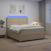 LED lovos čiužinys su LED apšvietimu Kreminė 160 x 200 cm