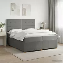 LED lovos čiužinys su LED apšvietimu Tamsiai pilka 200 x 200 cm