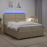LED lovos čiužinys su LED apšvietimu Kreminė 200 x 200 cm