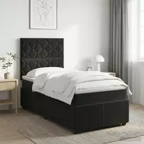 LED lovos čiužinys su LED apšvietimu Juoda 80 x 200 cm Aksomas