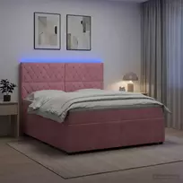LED lovos čiužinys su LED apšvietimu Rožinė 180 x 200 cm