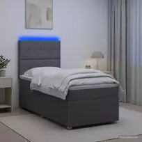 LED lovos čiužinys su LED apšvietimu Tamsiai pilka 90 x 190 cm