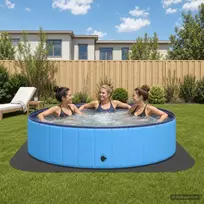 Baseino grindų kilimas 36 vnt. Ø 350 cm Apvali EVA puta Juoda