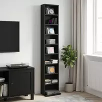 CD spinta Juodojo ąžuolo 33 x 23,5 x 175 cm Apdirbta mediena