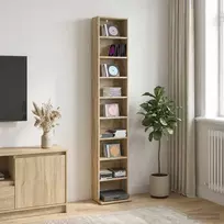 CD spinta Sonoma ąžuolas 33 x 23,5 x 175 cm Apdirbta mediena