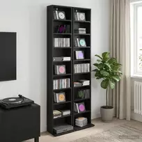 CD spinta 2 vnt. Juodojo ąžuolo 33 x 23,5 x 175 cm