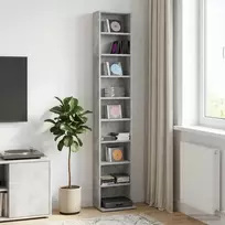 CD spinta Betono pilka 33 x 23,5 x 175 cm Apdirbta mediena