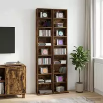 CD spinta 2 vnt. Dūminio ąžuolo 33 x 23,5 x 175 cm