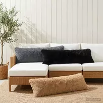 Pagalvėlė su pagalve HEERLEN Taupe 40 x 145 cm PV pūkinis