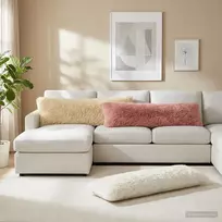 Pagalvėlė su pagalve HEERLEN Balta 40 x 145 cm PV pūkinis