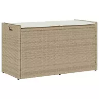 Lauko laikymo suolas su pagalvėlėmis smėlio spalvos 100 cm