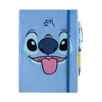 Disney Stitch Tropical A5 užrašų knygelė pliušiniu viršeliu ir projektoriniu rašikliu