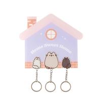 Pusheen sieninė raktų kabykla su 3 magnetiniais raktų pakabukais