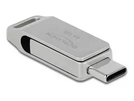 DeLOCK USB 5Gbps USB-C + Type-A Memory Stick 64GB - Metal Housing