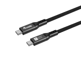 „Equip USB-C 4.0–C kabelis, 80Gbps, PD 240 W, metalinis korpusas, 2,00 m, juodos spalvos“