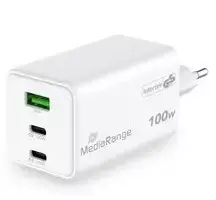 MediaRange MRMA123 mobile device charger Laptop, Smartphone, Tablet White AC Fast charging Indoor
