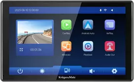 9 colių Android Auto Apple Carplay multimedijos stotelė su vaizdo registratoriumi (DVR) ir Kruger & Matz galinio vaizdo kamera