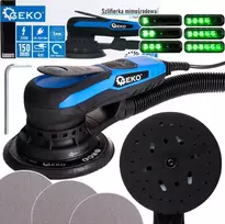 Geko bešepetis atsitiktinis orbitinis šlifuoklis 150 mm 350 W su greičio reguliatoriumi (6)