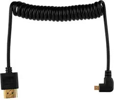 Mitoya HDMI Laidas - Micro HDMI 50cm Spiral 8K 60Hz 4K 120Hz Auksu Padengtas