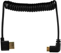 Mitoya HDMI Laidas - Kampinis HDMI į Mini HDMI 50 cm 48Gbps 8K/60Hz Spiralinis