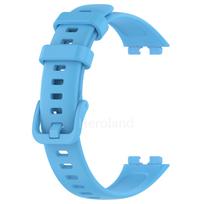 Madingas minkšto silikono laikrodžio dirželis Huawei Band 8 išmaniajam laikrodžiui, apyrankė Huawei Band 9 10 dirželis, sportinis dirželis ir TPU dėklas for Huawei Band 8 dangaus mėlyna spalva